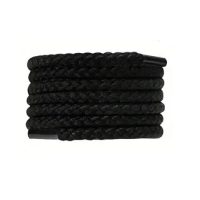 Lanové šnúrky do topánok, jeden pár - Čierne, 120 cm
