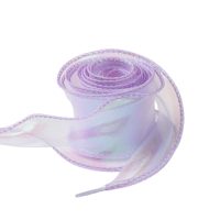 Perleťové šnúrky, jeden pár - Fialové, 120 cm