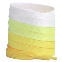 Široké tkaničky do bot, jeden pár - Žlté ombré, 120 cm