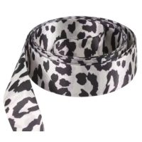 Šnúrky s leopardím vzorom, jeden pár - Bieločierne, 120 cm