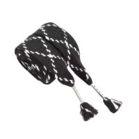 Tkaničky do bot s prošíváním, jeden pár - Čierne, 140 cm