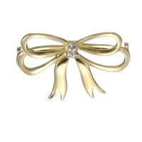 Ozdobná spona na tkaničky - Mašle, zlatá