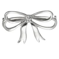 Ozdobná spona na tkaničky - Mašle, strieborná