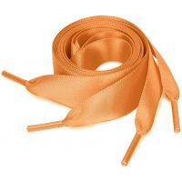 Hodvábné stuhové šnúrky do topánok alebo do mikiny, jeden pár - Oranžové, 120 cm