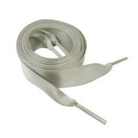 Hodvábné stuhové šnúrky do topánok alebo do mikiny, jeden pár - Sivé, 120 cm