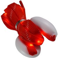 LED svietiace šnúrky do topánok, jeden pár - Červené, 120 cm