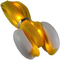LED svietiace šnúrky do topánok, jeden pár - Svetlo žlté, 120 cm