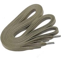 Široké voskové šnúrky do topánok, jeden pár - Khaki