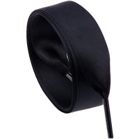 Hodvábné stuhové šnúrky do topánok alebo do mikiny, jeden pár - Čierne, 120 cm