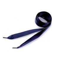Hodvábné stuhové šnúrky do topánok alebo do mikiny, jeden pár - Námornícka modrá, 120 cm
