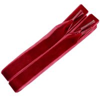 Semišové šnúrky do topánok, jeden pár - Tmavo červené, šírka 1 cm
