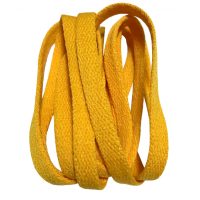 Široké šnúrky do topánok, jeden pár - Oranžovo žlté, 120 cm