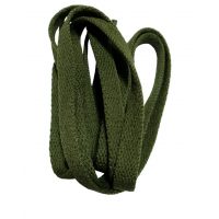 Široké šnúrky do topánok, jeden pár - Army zelené, 120 cm