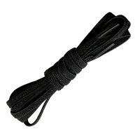 Elastické šnúrky do topánok jednoduché, jeden pár - Čierné, 100 cm