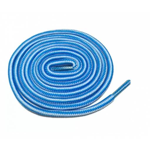 Foto - Šnúrky do topánok dvojfarebné, jeden pár - Svetlo modrej a bielej, 120 cm