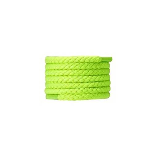 Foto - Lanové šnúrky do topánok, jeden pár - Neónovo zelené, 120 cm