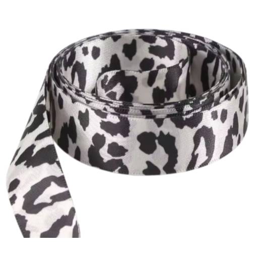 Foto - Šnúrky s leopardím vzorom, jeden pár - Bieločierne, 120 cm