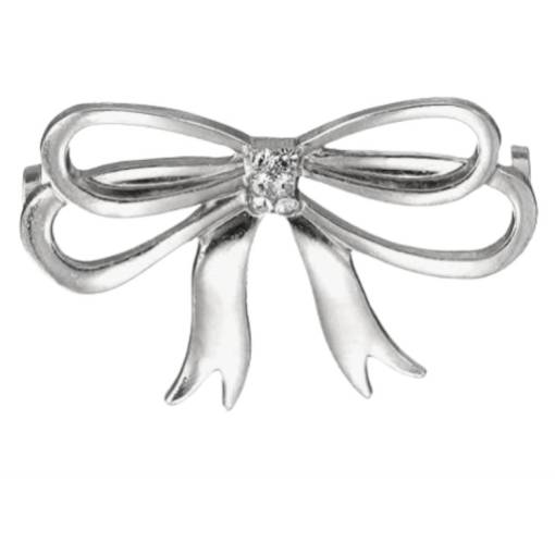 Foto - Ozdobná spona na tkaničky - Mašle, strieborná