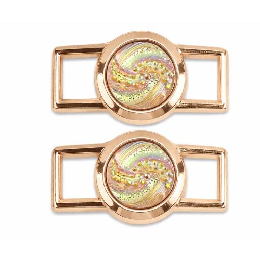 Foto - Kovová spona - pracka na šnúrky - Nebula, zlatá