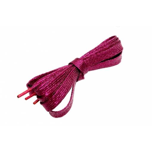 Foto - Šnúrky do topánok alebo do mikiny, jeden pár - Ružovo červené, 110 cm
