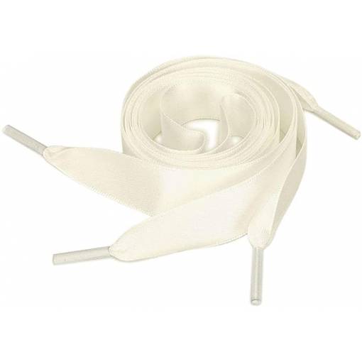 Foto - Hodvábné stuhové šnúrky do topánok alebo do mikiny, jeden pár - Béžové, 120 cm