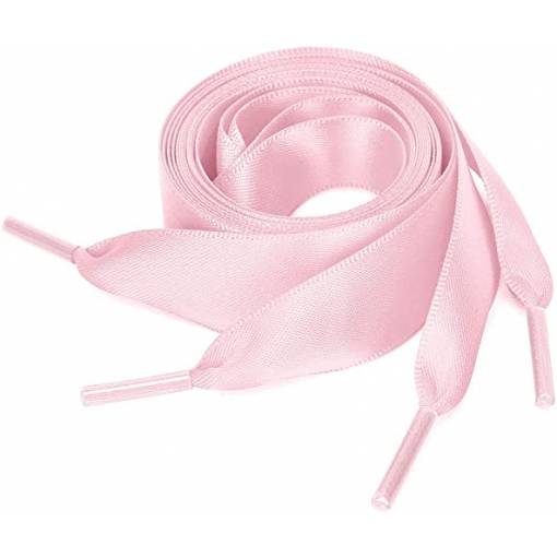 Foto - Hodvábné stuhové šnúrky do topánok alebo do mikiny, jeden pár - Ružové, 120 cm