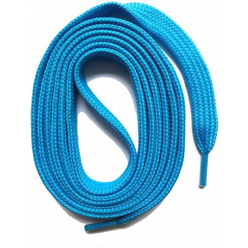 Foto - Široké šnúrky do topánok, jeden pár - Svetlo modré, 100 cm