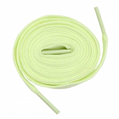 Foto - Fluorescentné šnúrky do topánok široké, jeden pár - Zelené, 100 cm