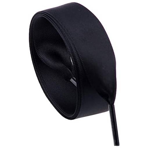 Foto - Hodvábné stuhové šnúrky do topánok alebo do mikiny, jeden pár - Čierne, 120 cm