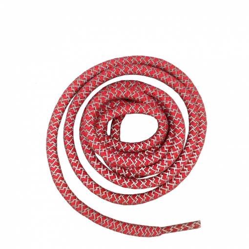 Foto - Fluorescentné šnúrky do topánok okrúhle, jeden pár - Tmavo červené, 100 cm