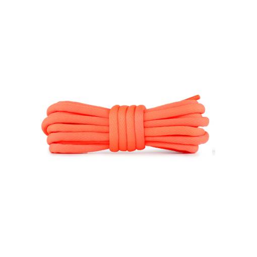 Foto - Šnúrky do topánok športovné, jeden pár - Oranžové, 120 cm