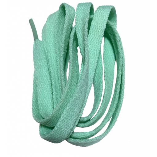 Foto - Široké šnúrky do topánok, jeden pár - Mentolovo zelené, 160 cm