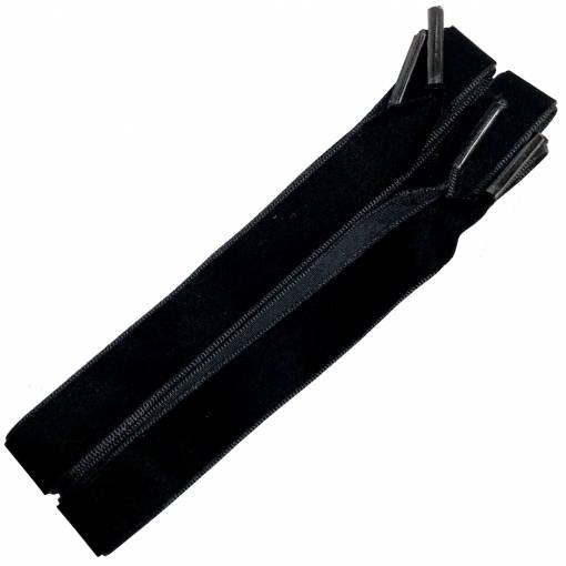 Foto - Semišové šnúrky do topánok, jeden pár - Čierné, šírka 1 cm