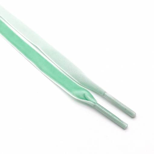 Foto - Semišové šnúrky do topánok, jeden pár - Svetlo zelené, šírka 1 cm