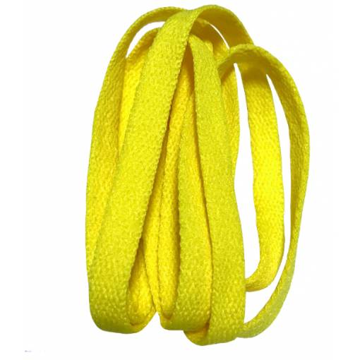 Foto - Široké šnúrky do topánok, jeden pár - Žlté, 120 cm